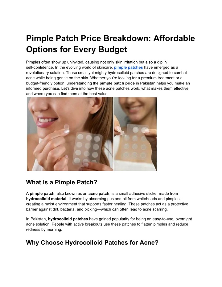 pimple patch price breakdown affordable options n.w