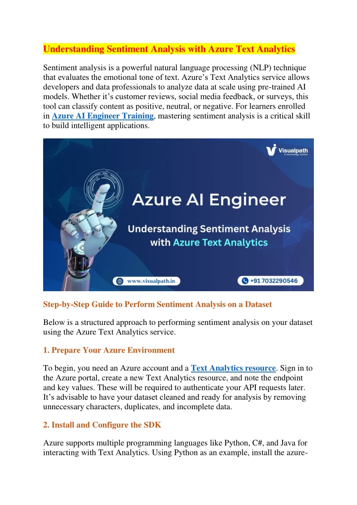 understanding sentiment analysis with azure text n.w