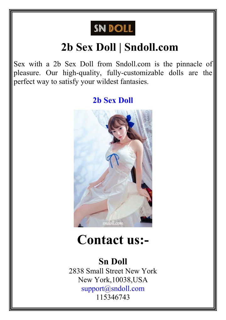2b sex doll sndoll com n.w