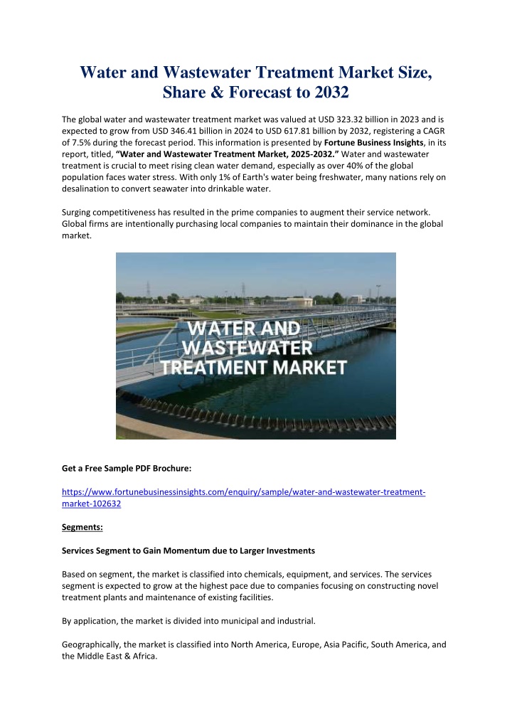 water and wastewater treatment market size share n.w