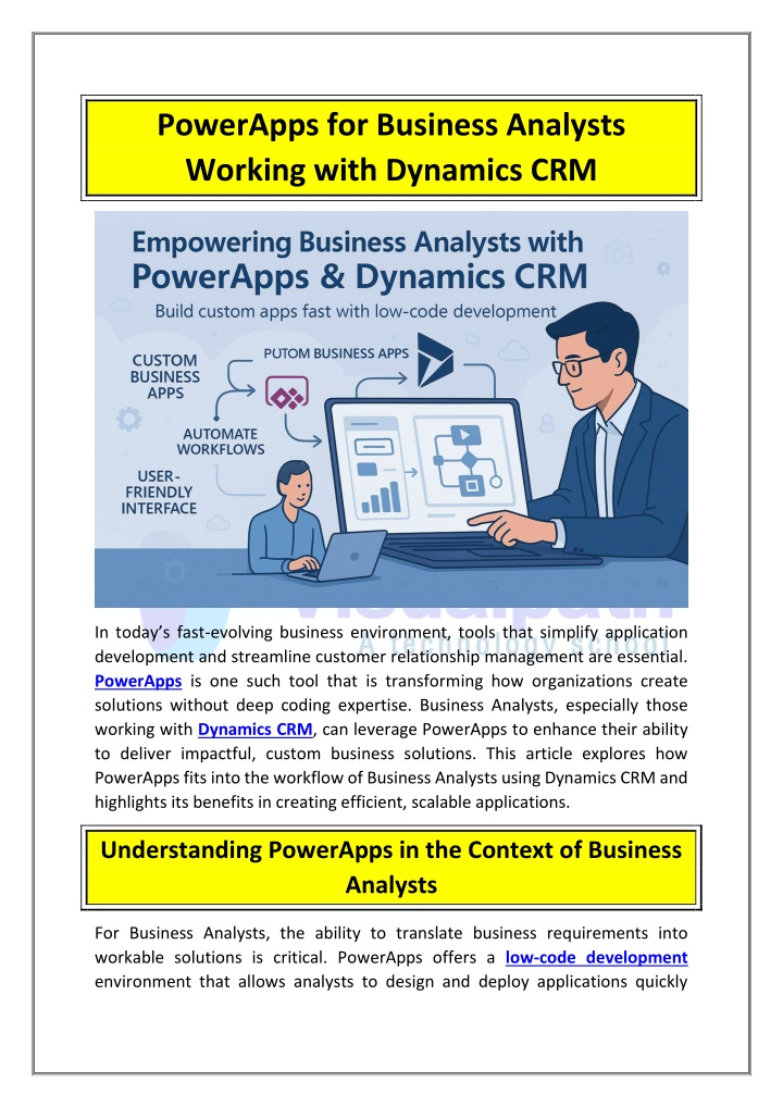powerapps for business analysts working with n.w
