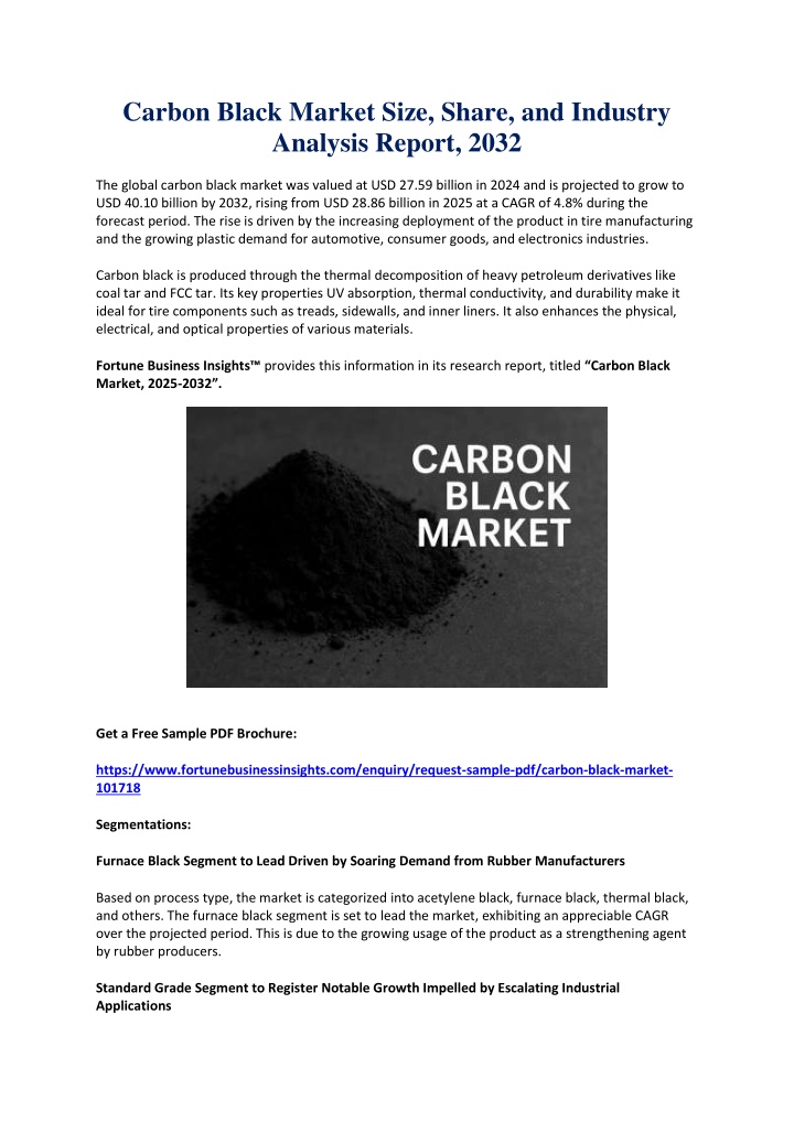 carbon black market size share and industry n.w