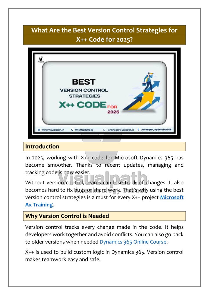 what are the best version control strategies n.w