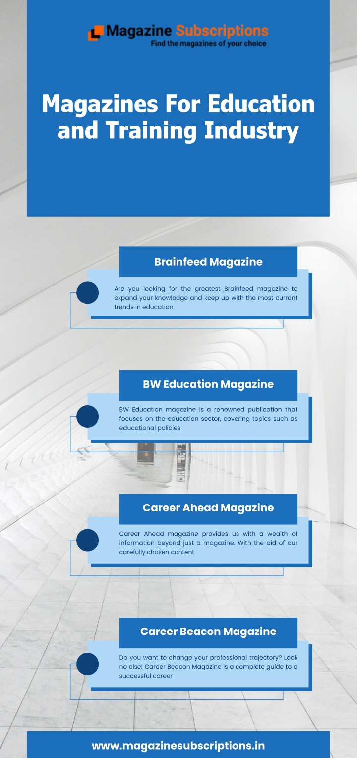 magazines for education and training industry n.w