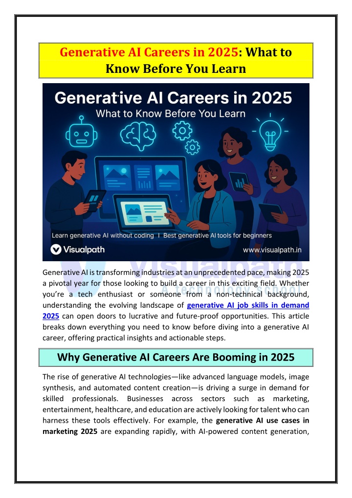 generative ai careers in 2025 what to know before n.w