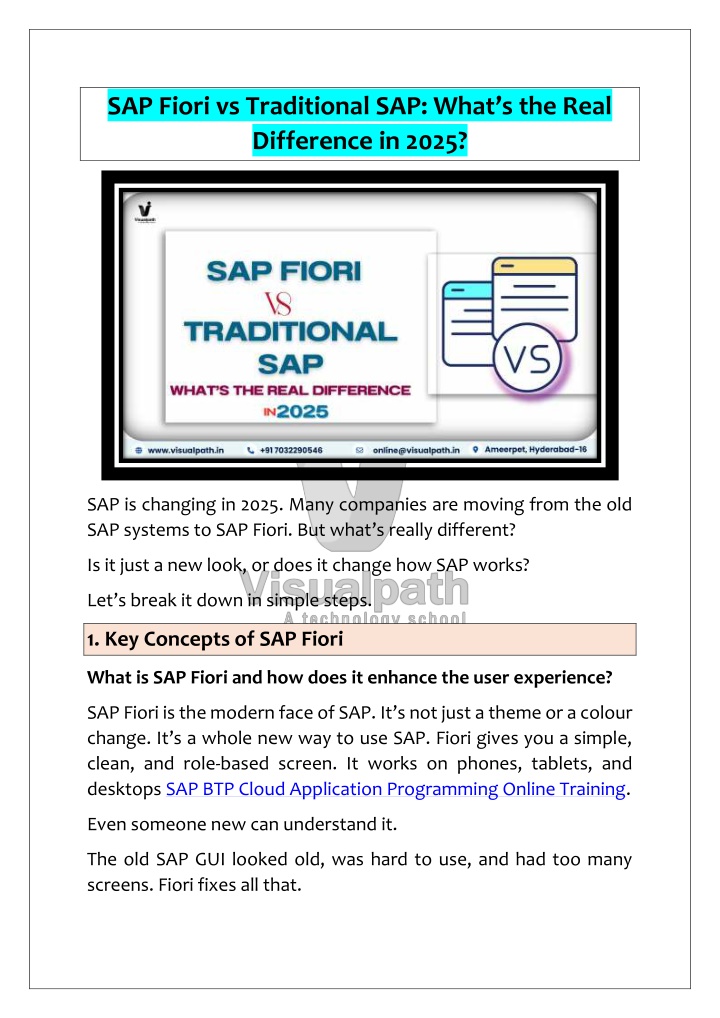 sap fiori vs traditional sap what s the real n.w