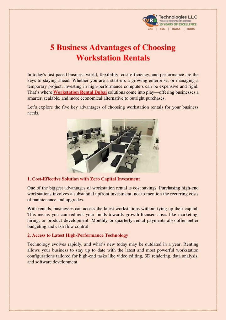 5 business advantages of choosing workstation n.w