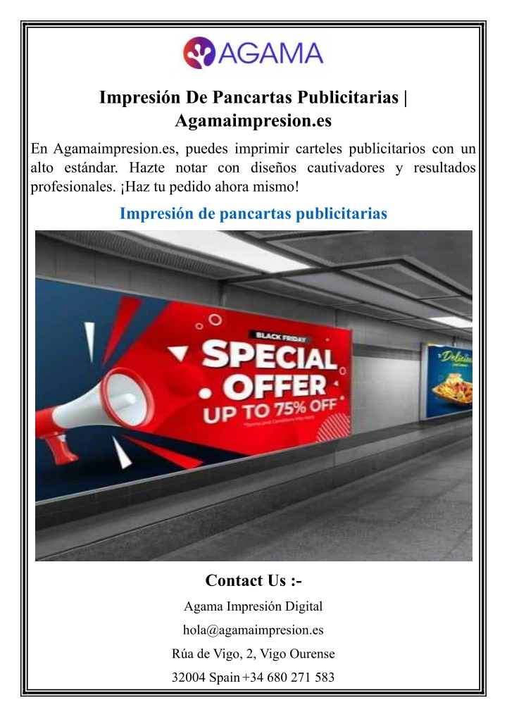 impresi n de pancartas publicitarias n.w