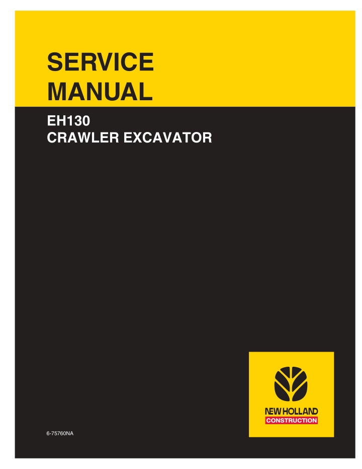 service manual eh130 crawler excavator n.w