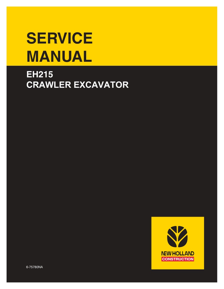 service manual eh215 c rawler excavator n.w