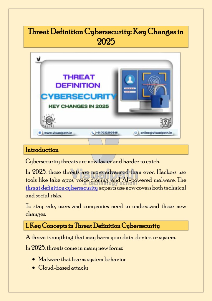 threat definition cybersecurity key changes n.w