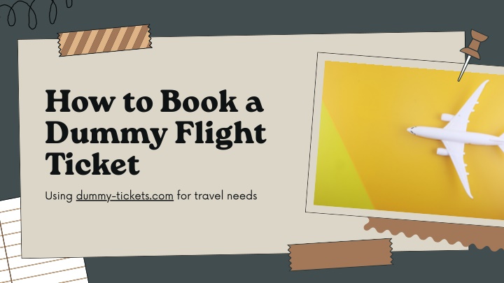 how to book a dummy flight ticket using dummy n.w
