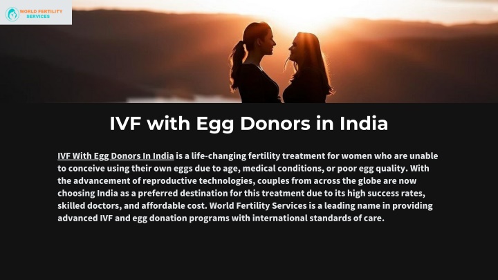 ivf with egg donors in india n.w