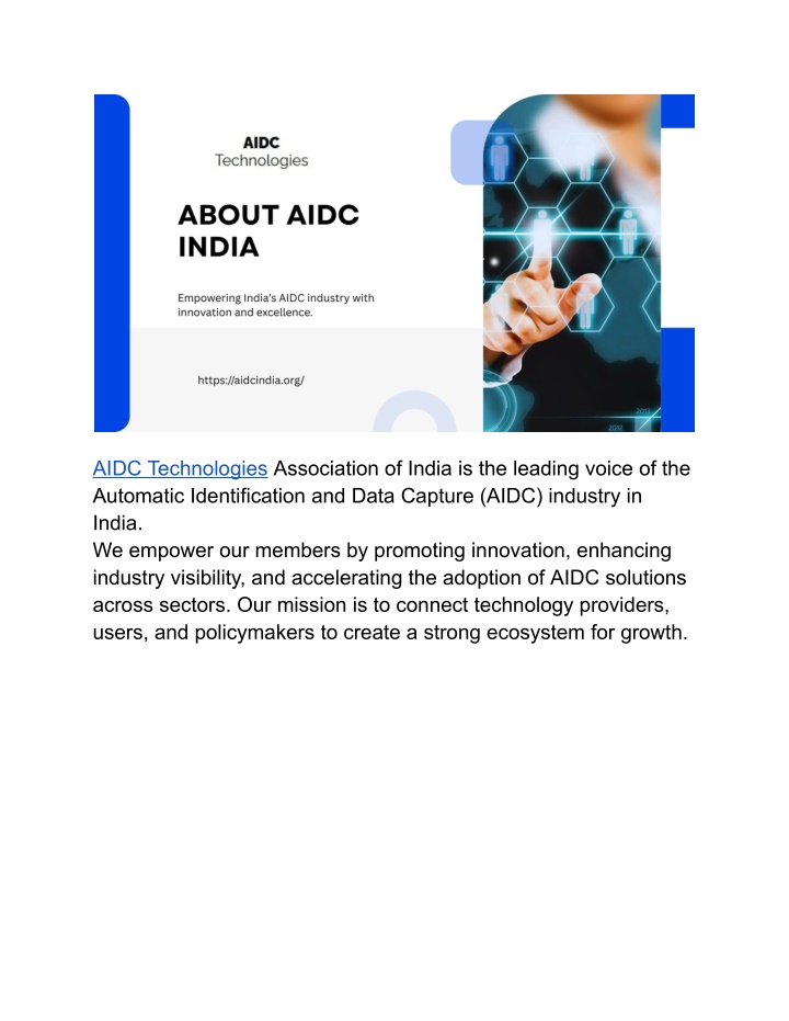 aidc technologies association of india n.w