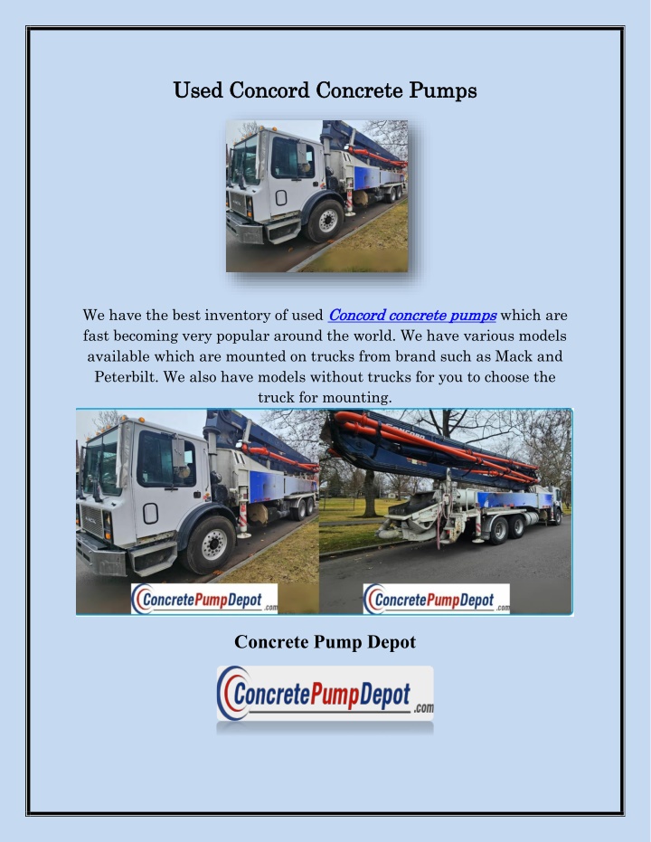 used co used conc n.w