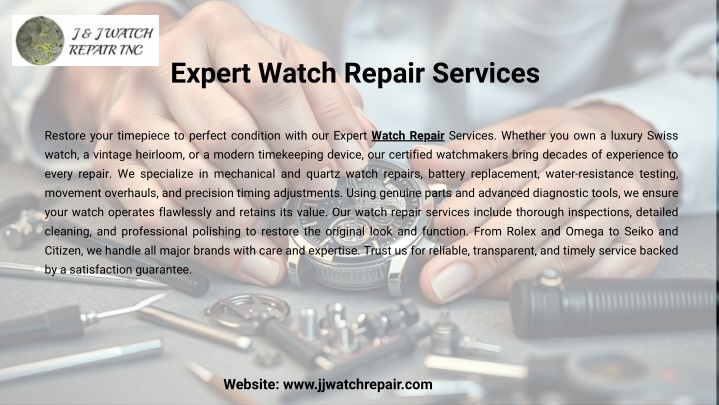 expert watch repair services n.w