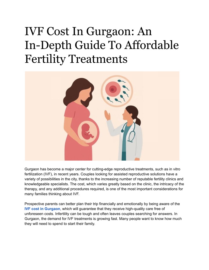ivf cost in gurgaon an in depth guide n.w