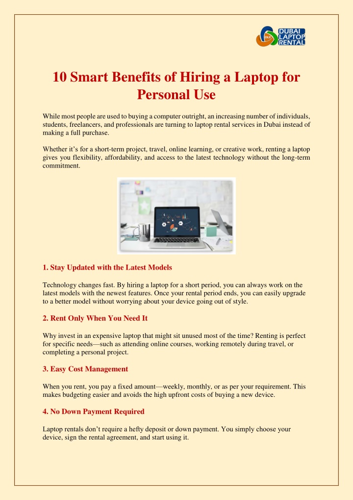 10 smart benefits of hiring a laptop for personal n.w