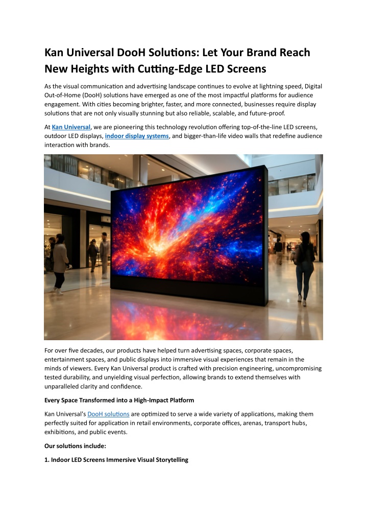 kan universal dooh solutions let your brand reach n.w