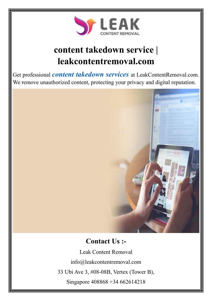 content takedown service leakcontentremoval com n.w