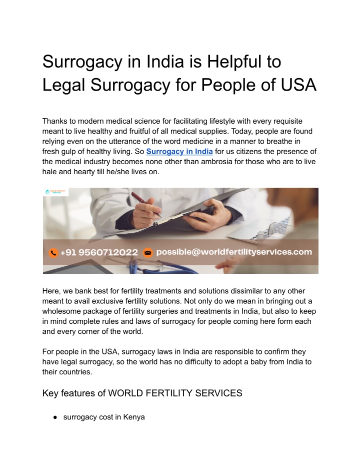 surrogacy in india is helpful to legal surrogacy n.w