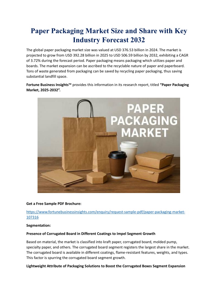 paper packaging market size and share with n.w