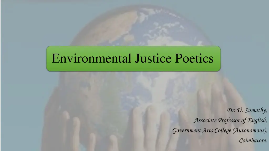 environmental justice poetics n.w