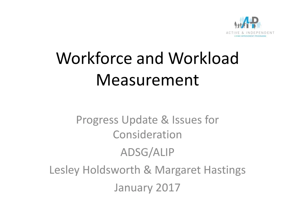 workforce and workload measurement n.w