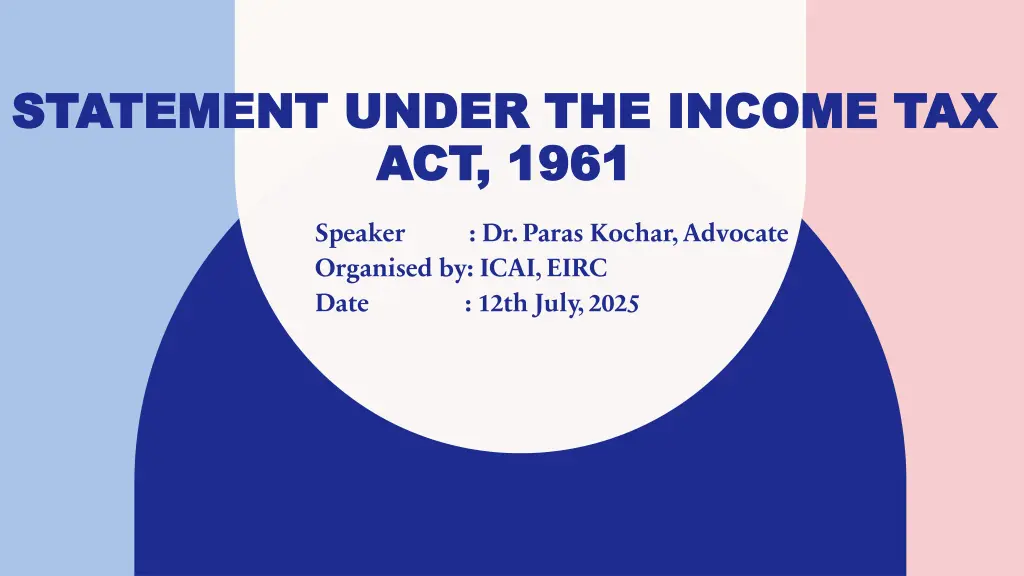 statement under the income tax statement under n.w
