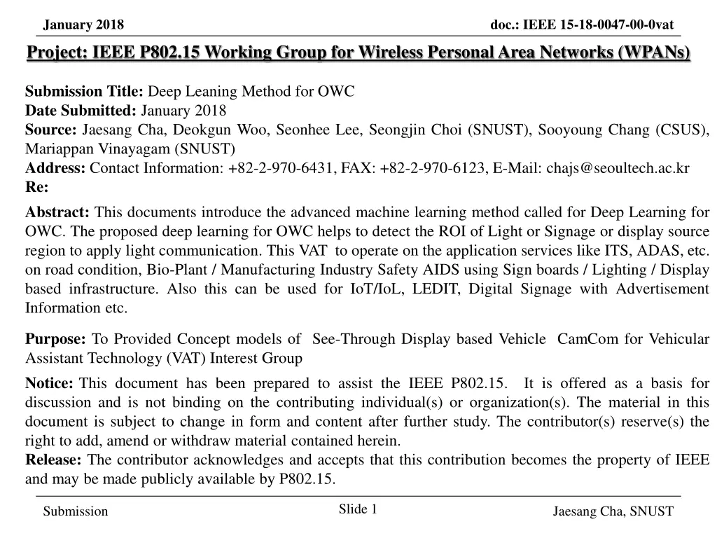 january 2018 project ieee p802 15 working group n.w