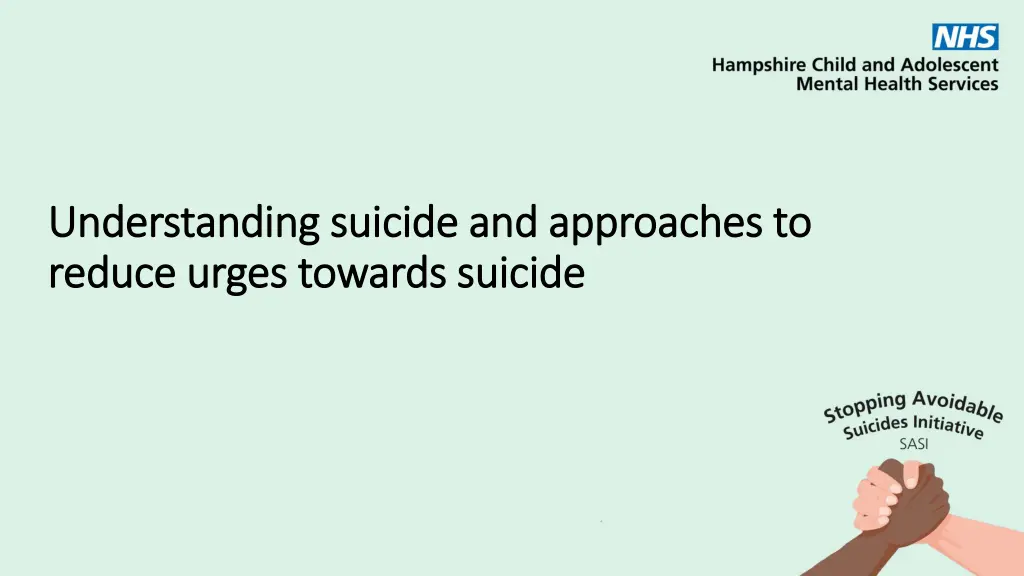 understanding suicide and approaches n.w