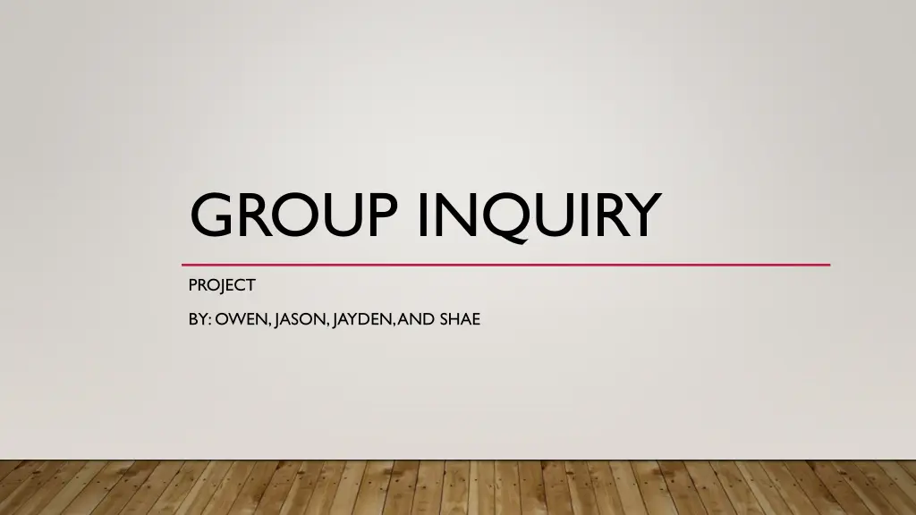 group inquiry n.w