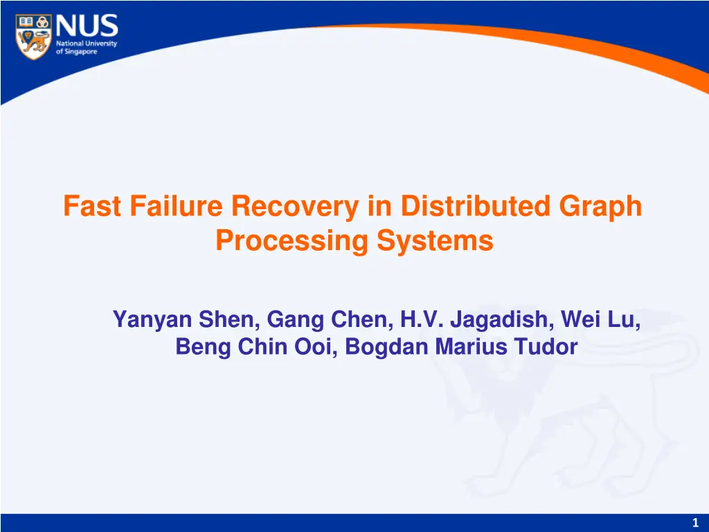 fast failure recovery in distributed graph n.w