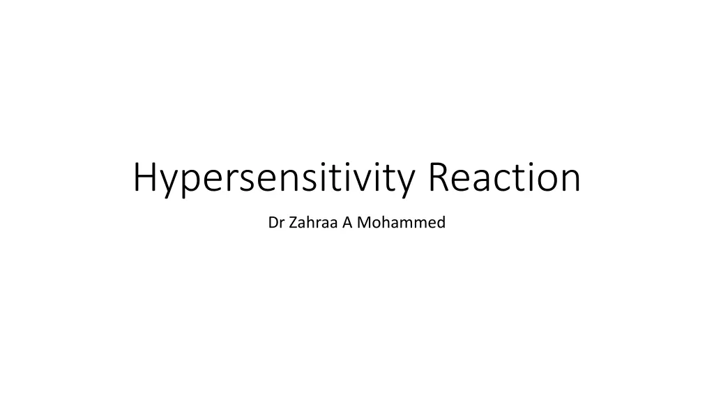 hypersensitivity reaction n.w