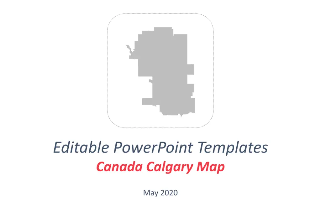 editable powerpoint templates canada calgary map n.w