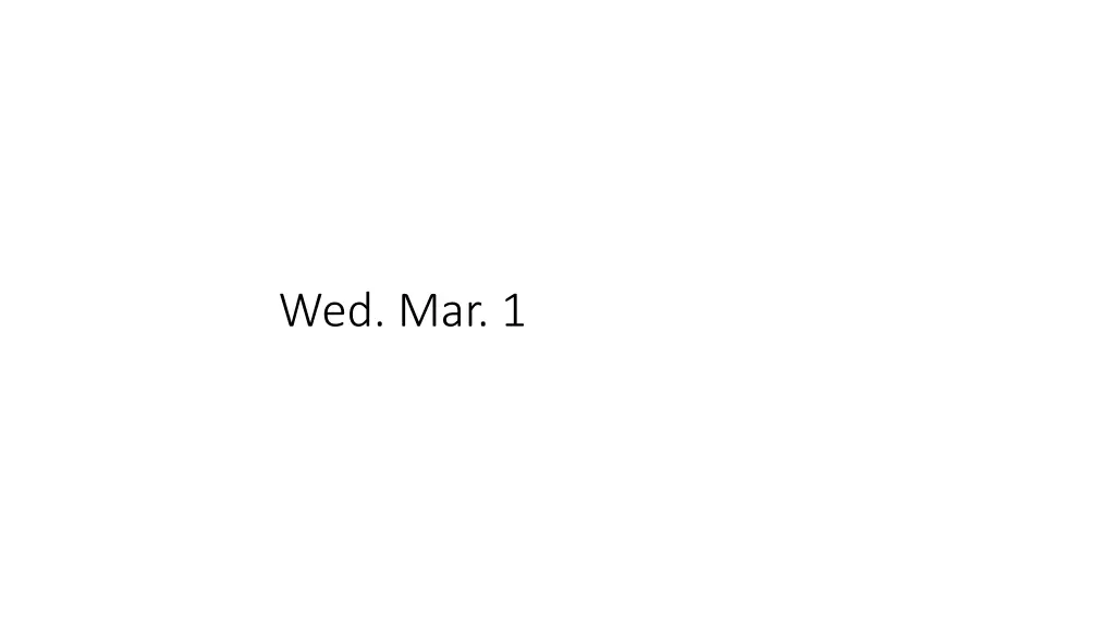 wed mar 1 n.w