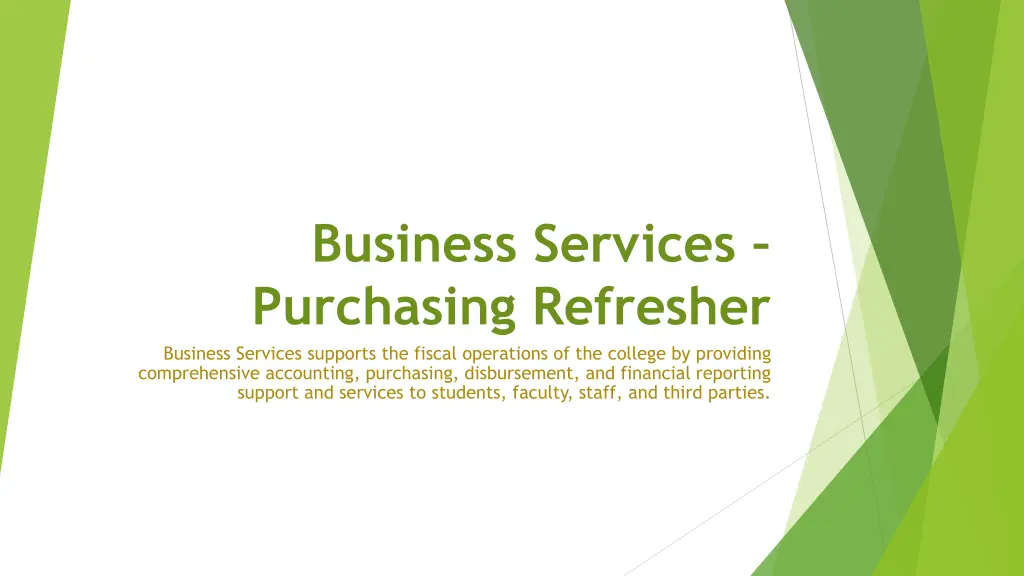 business services purchasing refresher business n.w