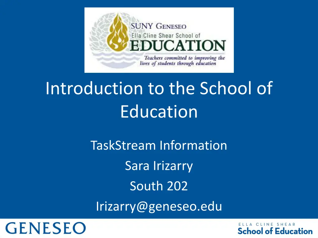 introduction to the school of education n.w