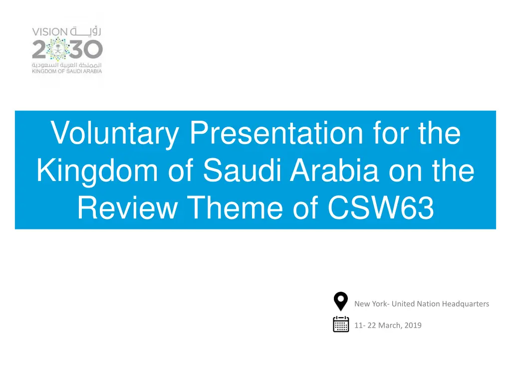 voluntary presentation for the kingdom of saudi n.w