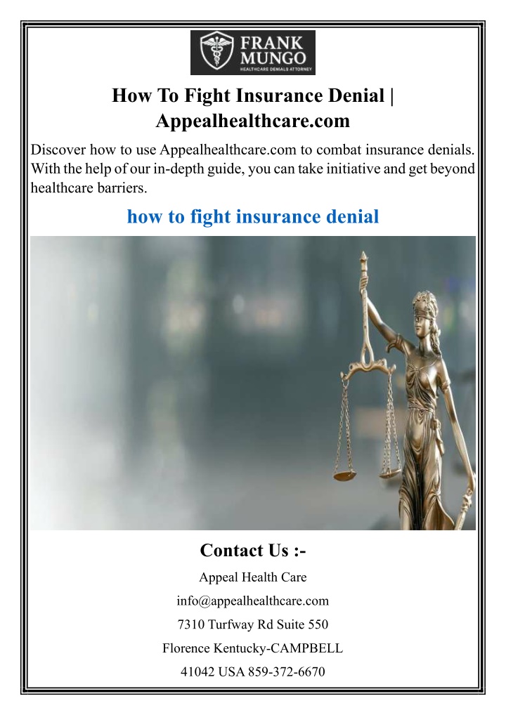 how to fight insurance denial appealhealthcare com n.w