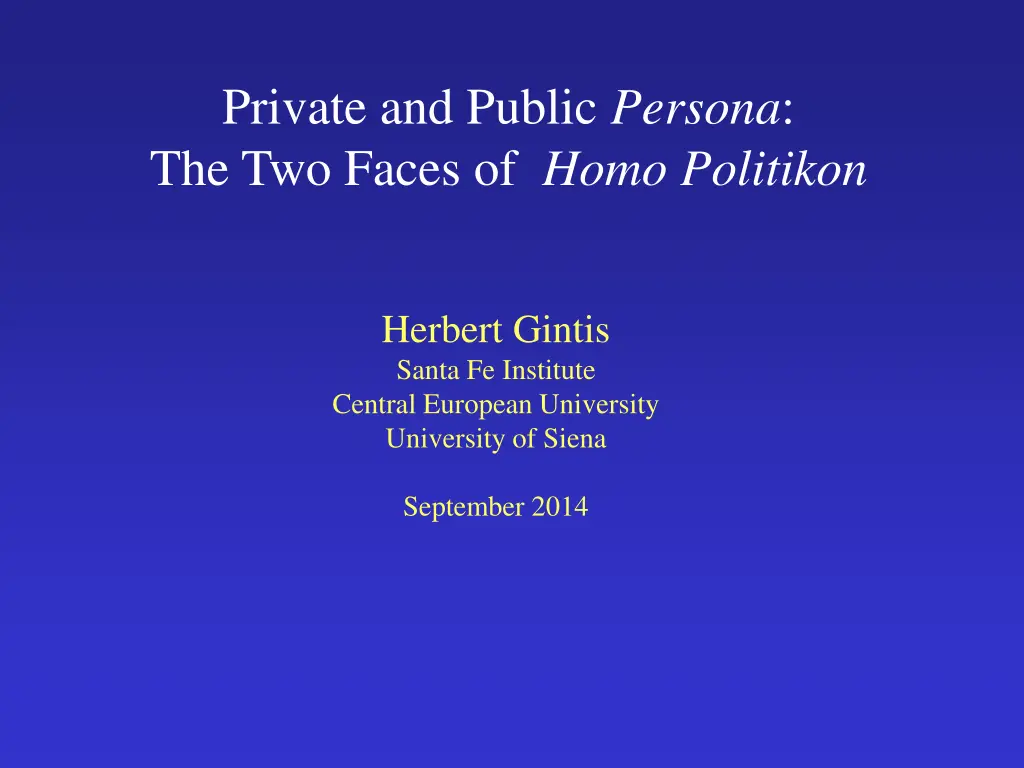 private and public persona the two faces of homo n.w