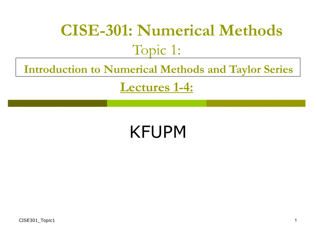 cise 301 numerical methods topic 1 introduction n.w