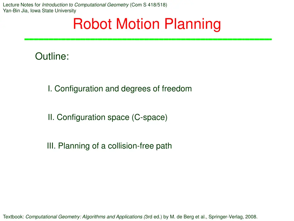 lecture notes for introduction to computational n.w