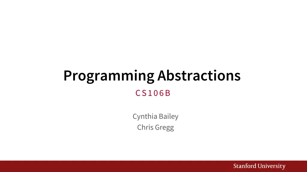 programming abstractions cs106b n.w