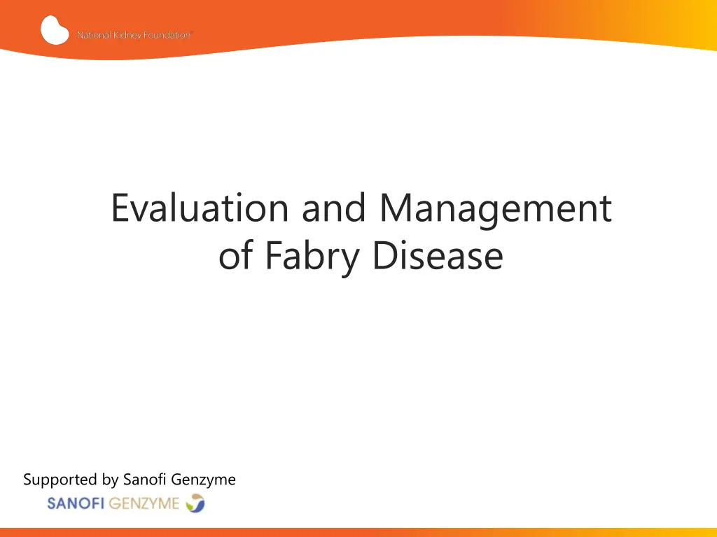 evaluation and management of fabry disease n.w