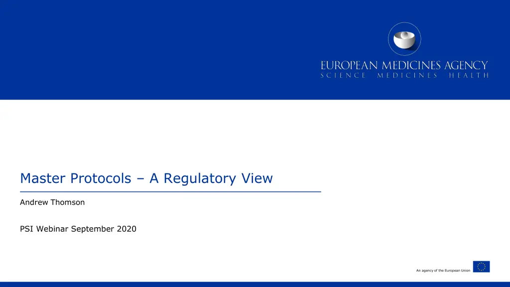 master protocols a regulatory view n.w