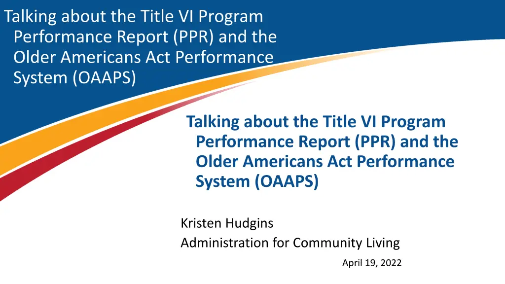talking about the title vi program performance n.w