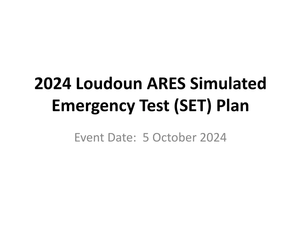 2024 loudoun ares simulated emergency test n.w