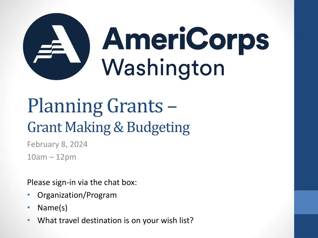 planning grants grant making budgeting n.w
