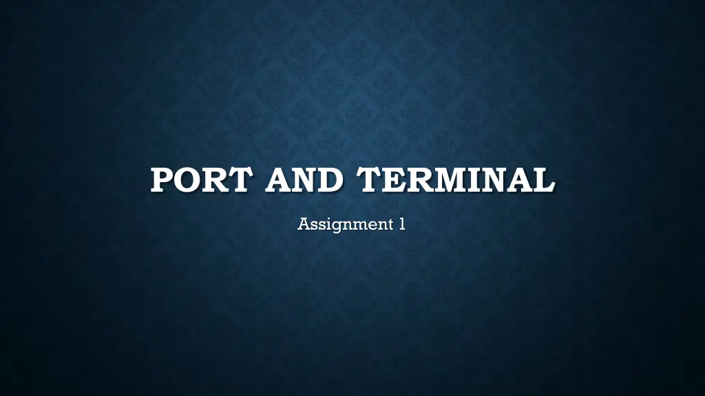 port and terminal n.w